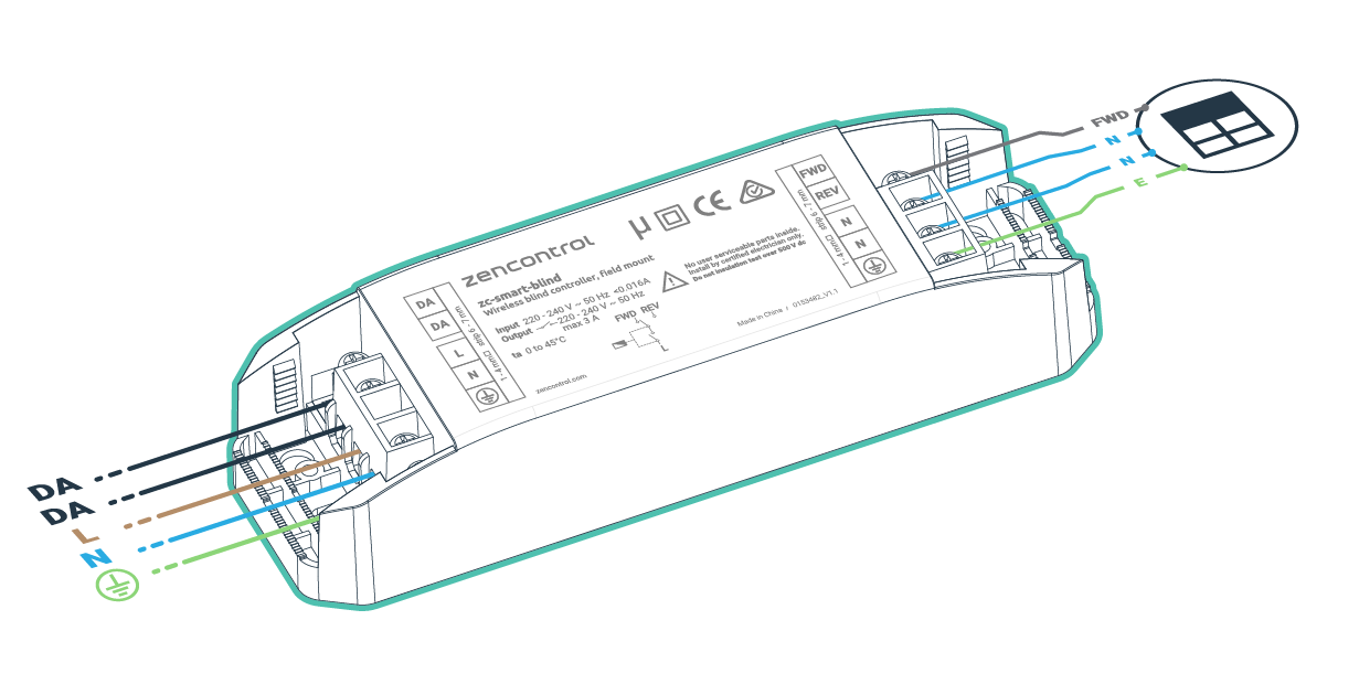 zencontrol DALI-2 Wired and Wireless Field Blind Controller