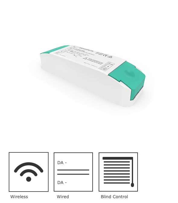 zencontrol DALI-2 Wired and Wireless Field Blind Controller – Turned On